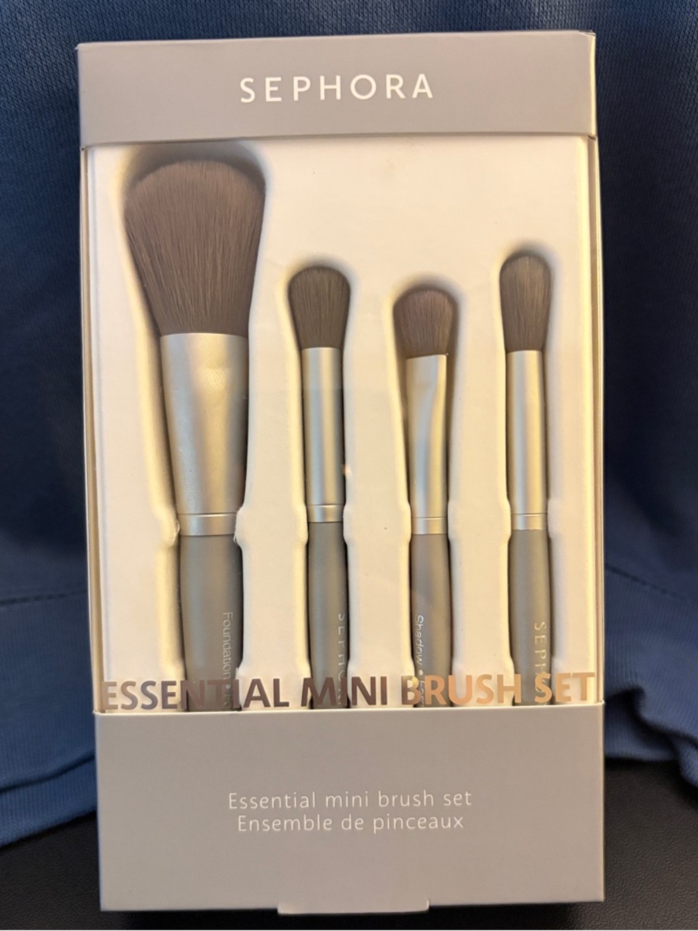 Sephora Essential Mini Brush Set in Gray & Silver